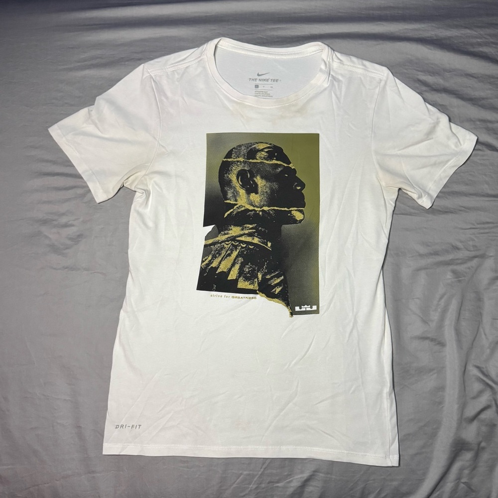Mens Nike Lebron Greatness Graphic Gym Tee White - Picture 2 of 5